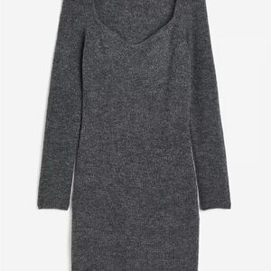 H&M Charcoal Long Sleeve Dress